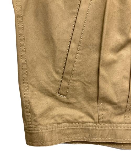 UNFOLK（アンフォーク）UNFOLK (アンフォーク) Ventile gabardine nocollar blouson ベージュ サイズ:2の古着・服飾アイテム