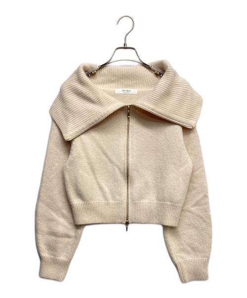 HER LIP TO（ハーリップトゥ）HER LIP TO (ハーリップトゥ) Big Collar Knit Top アイボリー サイズ:Fの古着・服飾アイテム
