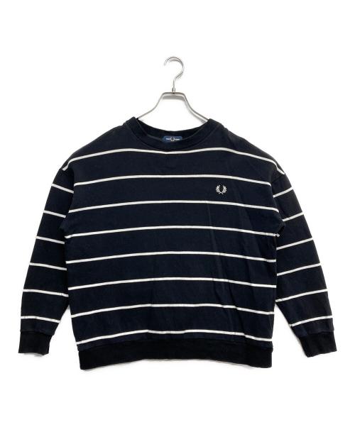 FRED PERRY（フレッドペリー）FRED PERRY (フレッドペリー) クルーネックスウェット ブラック サイズ:Mの古着・服飾アイテム
