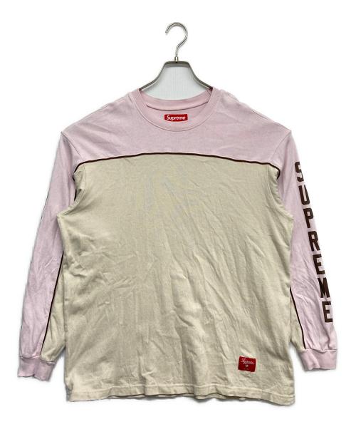 SUPREME（シュプリーム）SUPREME (シュプリーム) Paneled piping L/S Top ピンク サイズ:Mの古着・服飾アイテム