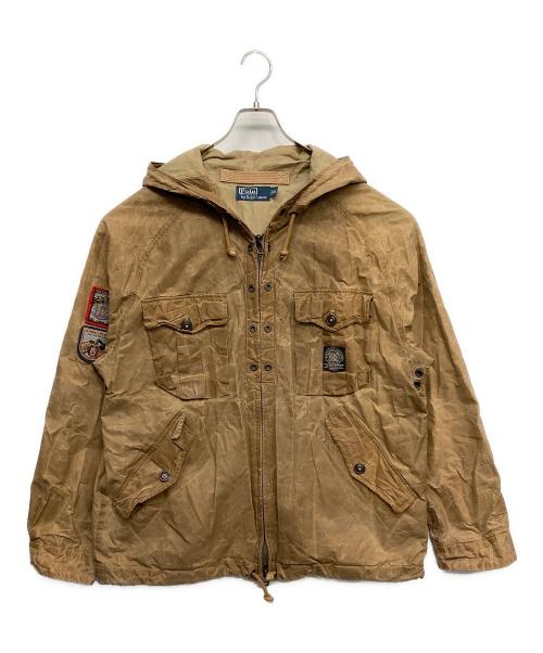POLO RALPH LAUREN（ポロ・ラルフローレン）POLO RALPH LAUREN (ポロ・ラルフローレン) HIMALAYAS JACKET オイルドフーデットジャケット ブラウン サイズ:XLの古着・服飾アイテム