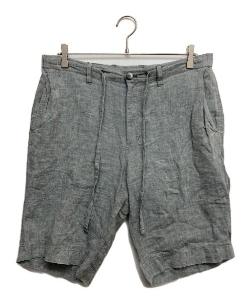 ISSEY MIYAKE（イッセイミヤケ）ISSEY MIYAKE (イッセイミヤケ) リネンイージーショートパンツ ブルー サイズ:3の古着・服飾アイテム