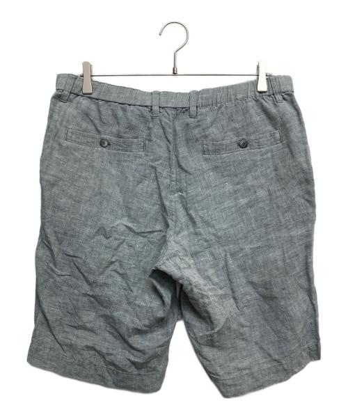 ISSEY MIYAKE（イッセイミヤケ）ISSEY MIYAKE (イッセイミヤケ) リネンイージーショートパンツ ブルー サイズ:3の古着・服飾アイテム