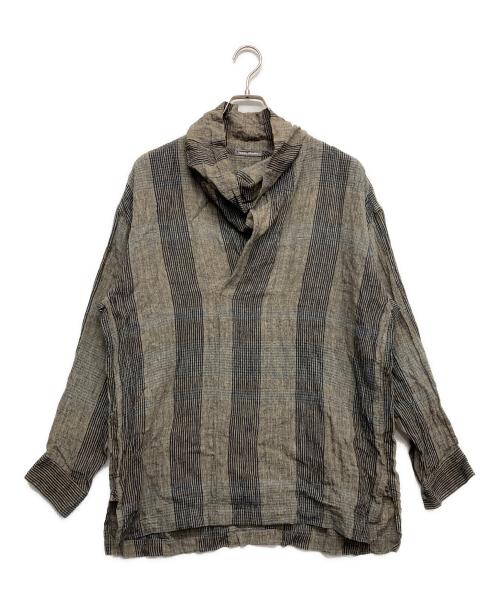 ISSEY MIYAKE MEN（イッセイミヤケメン）ISSEY MIYAKE MEN (イッセイミヤケメン) タートルネックカットソー ブラウン サイズ:Mの古着・服飾アイテム