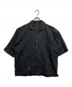 HOMME PLISSE ISSEY MIYAKEオム プリッセ イッセイ ミヤケ）の古着「リネン混半袖シャツ」｜ブラック