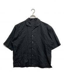 HOMME PLISSE ISSEY MIYAKE（オム プリッセ イッセイ ミヤケ）の古着「リネン混半袖シャツ」｜ブラック