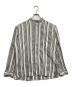 ISSEY MIYAKE MEN（イッセイミヤケメン）の古着「ストライプマオカラーシャツ」｜グレー