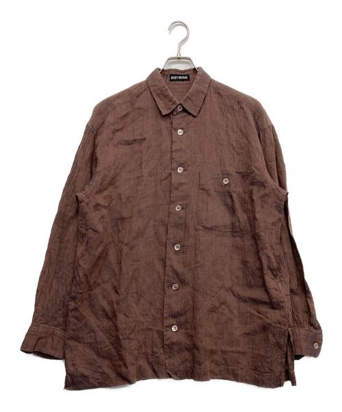 ISSEY MIYAKE MEN（イッセイミヤケメン）ISSEY MIYAKE MEN (イッセイミヤケメン) シアーシャツ ブラウン サイズ:Mの古着・服飾アイテム