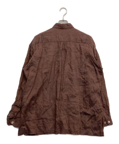 ISSEY MIYAKE MEN（イッセイミヤケメン）ISSEY MIYAKE MEN (イッセイミヤケメン) シアーシャツ ブラウン サイズ:Mの古着・服飾アイテム