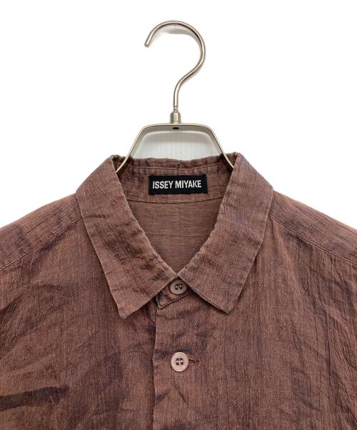 ISSEY MIYAKE MEN（イッセイミヤケメン）ISSEY MIYAKE MEN (イッセイミヤケメン) シアーシャツ ブラウン サイズ:Mの古着・服飾アイテム