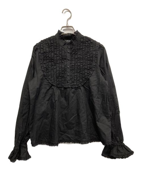 PINK HOUSE（ピンクハウス）PINK HOUSE (ピンクハウス) フリルブラウス ブラック サイズ:表記なしの古着・服飾アイテム
