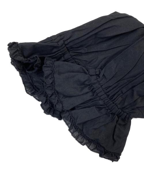 PINK HOUSE（ピンクハウス）PINK HOUSE (ピンクハウス) フリルブラウス ブラック サイズ:表記なしの古着・服飾アイテム