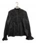 PINK HOUSE（ピンクハウス）の古着「フリルブラウス」｜ブラック