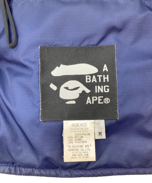 A BATHING APE（ア ベイシング エイプ）A BATHING APE (ア ベイシング エイプ) シープスキンダウンジャケット ブラウン サイズ:Mの古着・服飾アイテム