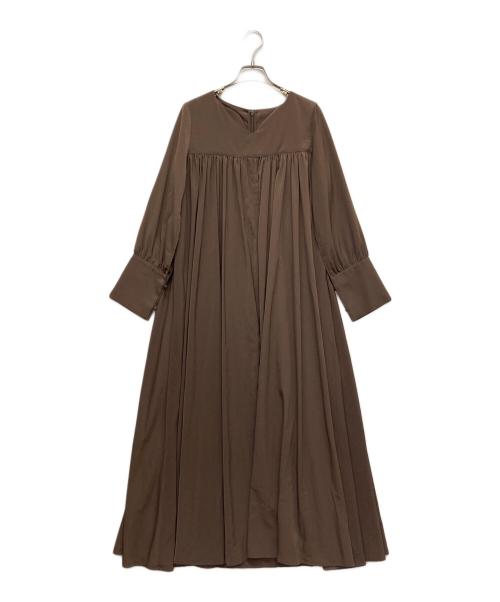acka（エーシーケーエー）acka (エーシーケーエー) ブラウスワンピース ブラウン サイズ:2の古着・服飾アイテム