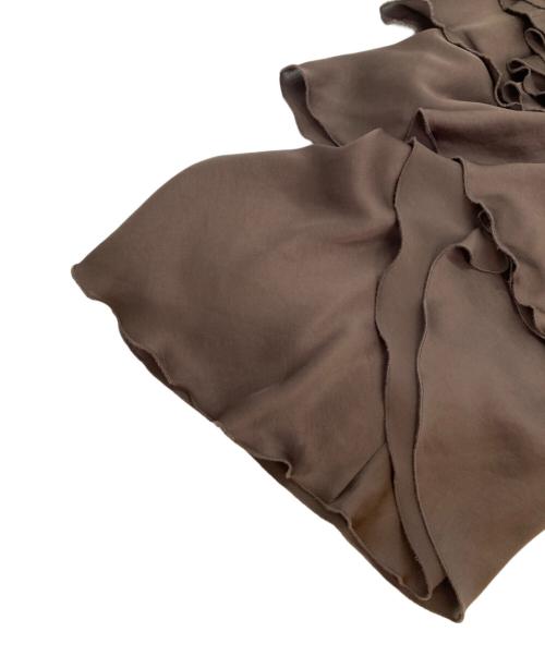 Snidel（スナイデル）Snidel (スナイデル) サテンナローティアードスカート ブラウンの古着・服飾アイテム