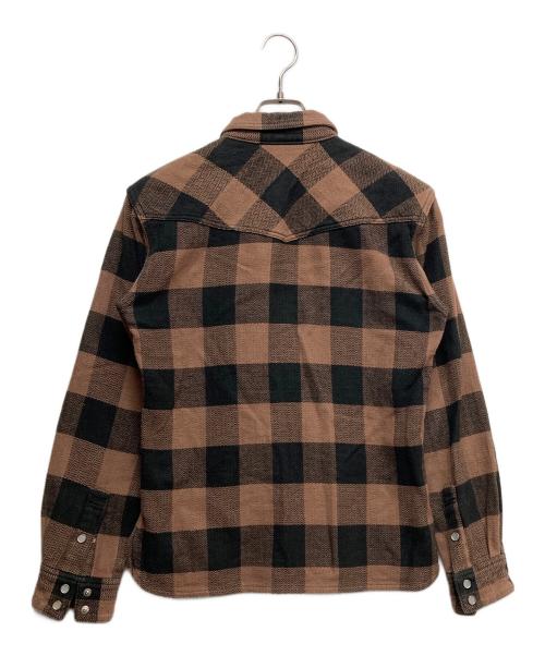 FLAT HEAD（フラット ヘッド）FLAT HEAD (フラット ヘッド) 長袖フランネルシャツ ブラウン サイズ:38の古着・服飾アイテム