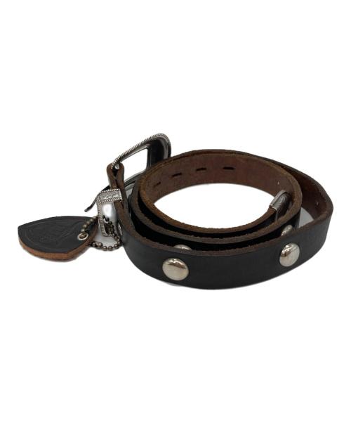 htc（エイチティーシー）htc (エイチティーシー) ウエスタンスタッズベルト ブラウン サイズ:32の古着・服飾アイテム