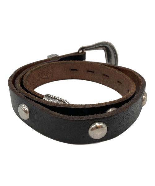 htc（エイチティーシー）htc (エイチティーシー) ウエスタンスタッズベルト ブラウン サイズ:32の古着・服飾アイテム