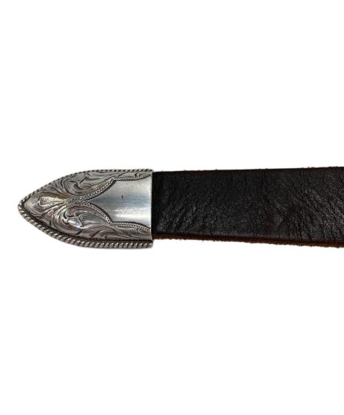 htc（エイチティーシー）htc (エイチティーシー) ウエスタンスタッズベルト ブラウン サイズ:32の古着・服飾アイテム