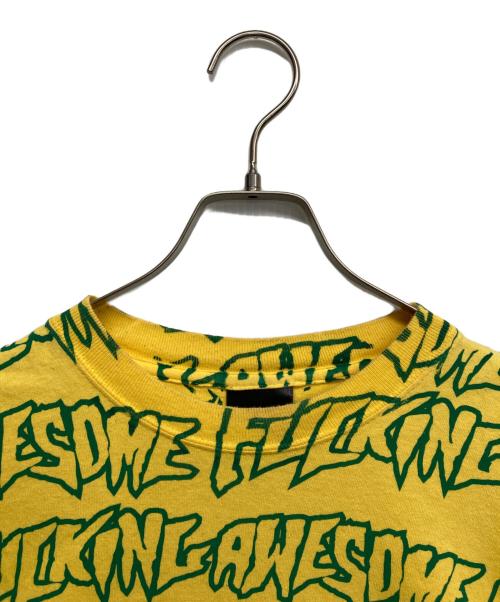 FUCKING AWESOME（ファッキンオーサム）Fucking Awesome (ファッキンオーサム) ロゴTシャツ イエロー サイズ:Mの古着・服飾アイテム
