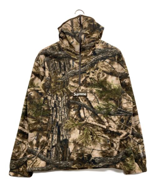 SUPREME（シュプリーム）SUPREME (シュプリーム) Polartec Face Mask Half Zip HoodedSweatshirt ブラウン サイズ:Mの古着・服飾アイテム