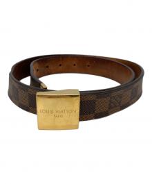 LOUIS VUITTON（ルイ ヴィトン）の古着「ダミエ サンチュールキャレ」｜ブラウン