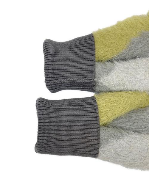 LADYMADE（レディメイド）LADYMADE (レディメイド) ラメフェザージャガードニットカーディガン グレー サイズ:F 未使用品の古着・服飾アイテム
