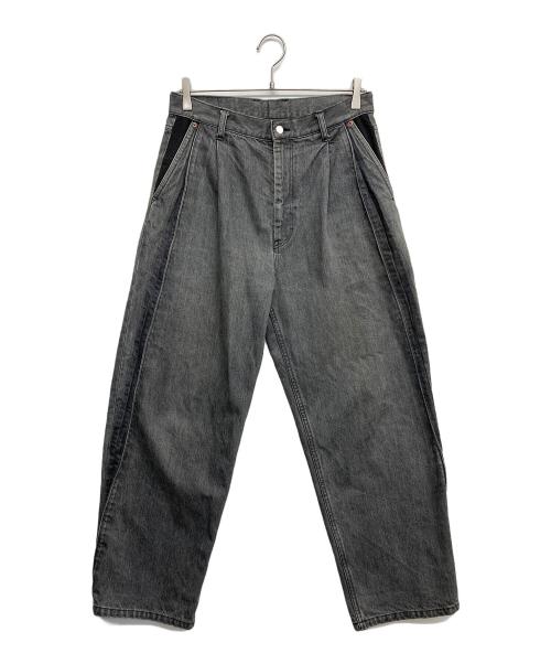stein（シュタイン）stein (シュタイン) RECONSTRUCTION WIDE DENIM JEANS ブラック サイズ:Sの古着・服飾アイテム