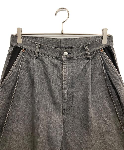 stein（シュタイン）stein (シュタイン) RECONSTRUCTION WIDE DENIM JEANS ブラック サイズ:Sの古着・服飾アイテム