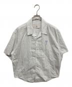 amiアミ）の古着「ロゴ半袖シャツ」｜ブルー