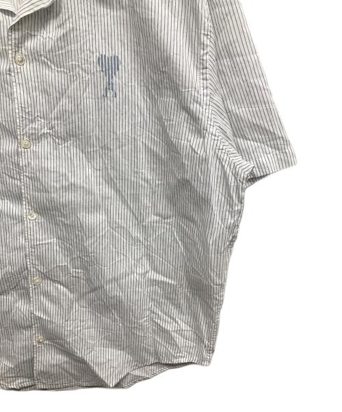 ami（アミ）ami (アミ) ロゴ半袖シャツ ブルー サイズ:XSの古着・服飾アイテム