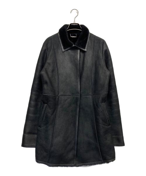 ANNE KLEIN（アンクライン）ANNE KLEIN (アンクライン) リアルムートンジャケット ブラック サイズ:9の古着・服飾アイテム