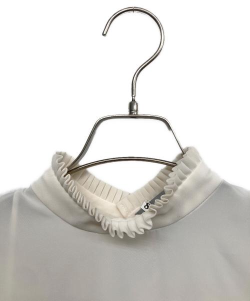 J&M DAVIDSON（ジェイ＆エム デヴィッドソン）J&M DAVIDSON (ジェイ＆エム デヴィッドソン) PLEATED COLLAR BLOUSE ホワイト サイズ:6の古着・服飾アイテム