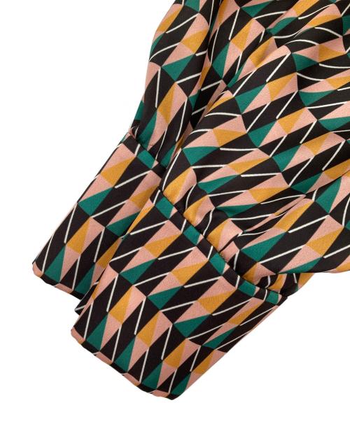 ANAYI（アナイ）ANAYI (アナイ) 総柄ボウタイブラウス グリーン サイズ:36の古着・服飾アイテム