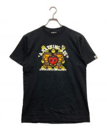 A BATHING APE（アベイシングエイプ）の古着「プリントTシャツ」｜ブラック