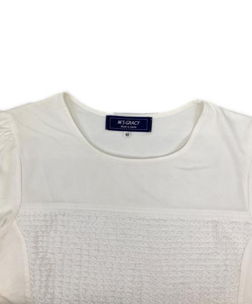 M'S GRACY（エムズグレイシー）M'S GRACY (エムズグレイシー) 半袖カットソー ホワイト サイズ:40の古着・服飾アイテム