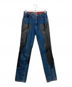 JEFF HAMILTONジェフハミルトン）の古着「切替デニムパンツ」｜ブルー