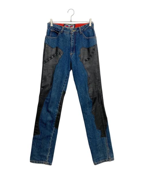 JEFF HAMILTON（ジェフハミルトン）JEFF HAMILTON (ジェフハミルトン) 切替デニムパンツ ブルー サイズ:Ｗ31の古着・服飾アイテム