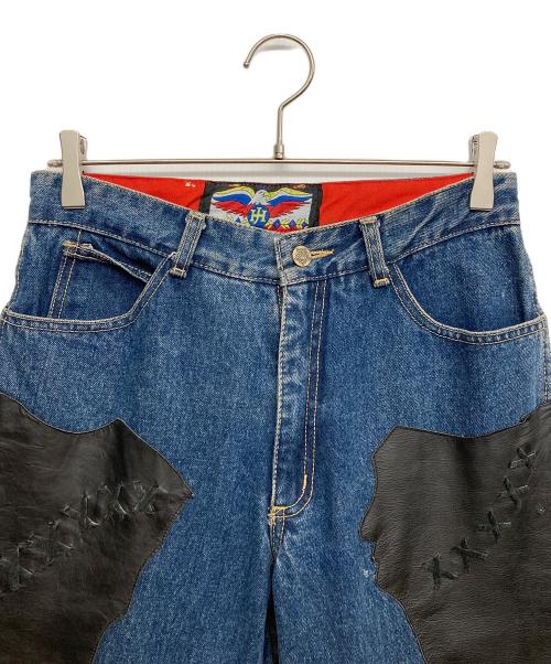 JEFF HAMILTON（ジェフハミルトン）JEFF HAMILTON (ジェフハミルトン) 切替デニムパンツ ブルー サイズ:Ｗ31の古着・服飾アイテム