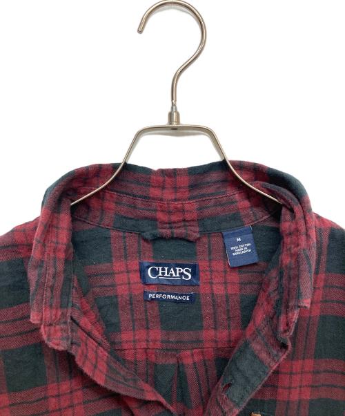 CHAPS（チャップス）CHAPS (チャップス) チェックシャツ レッド サイズ:Mの古着・服飾アイテム
