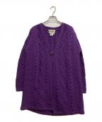 ARAN CRAFTSアランクラフト）の古着「メリノウールカーディガン」｜パープル