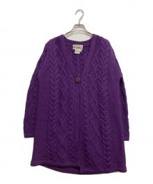 ARAN CRAFTS（アランクラフト）の古着「メリノウールカーディガン」｜パープル