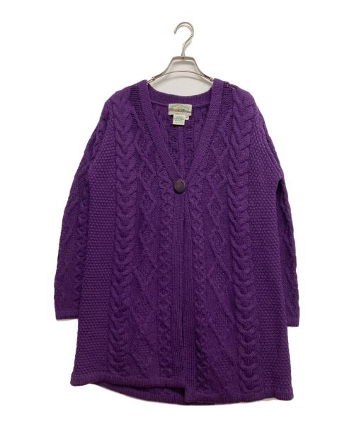 ARAN CRAFTS（アランクラフト）ARAN CRAFTS (アランクラフト) メリノウールカーディガン パープル サイズ:Mの古着・服飾アイテム