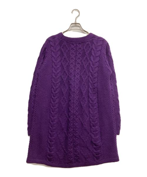 ARAN CRAFTS（アランクラフト）ARAN CRAFTS (アランクラフト) メリノウールカーディガン パープル サイズ:Mの古着・服飾アイテム