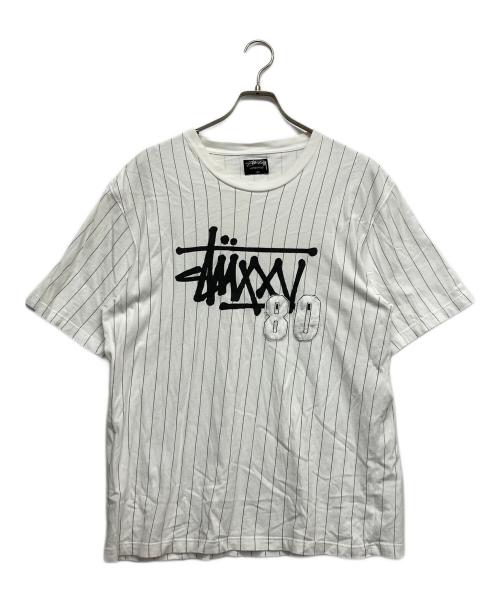 stussy（ステューシー）stussy (ステューシー) ベースボールTシャツ ホワイト サイズ:Mの古着・服飾アイテム