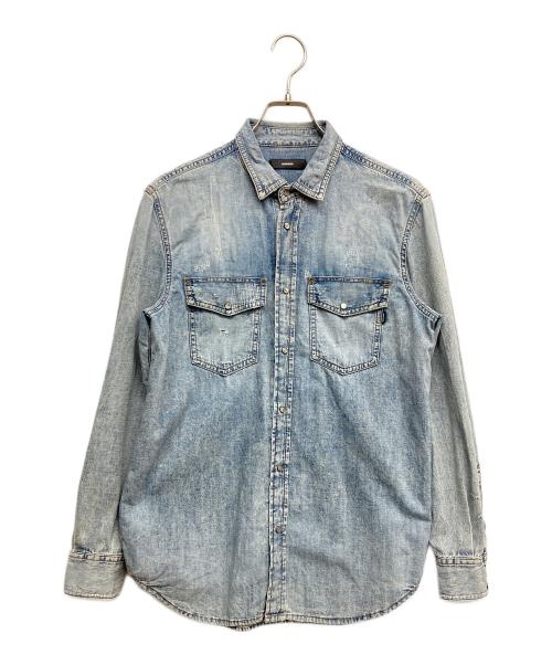 DIESEL（ディーゼル）DIESEL (ディーゼル) D-ROOKEデニムシャツ インディゴ サイズ:Sの古着・服飾アイテム
