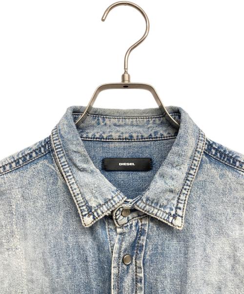 DIESEL（ディーゼル）DIESEL (ディーゼル) D-ROOKEデニムシャツ インディゴ サイズ:Sの古着・服飾アイテム