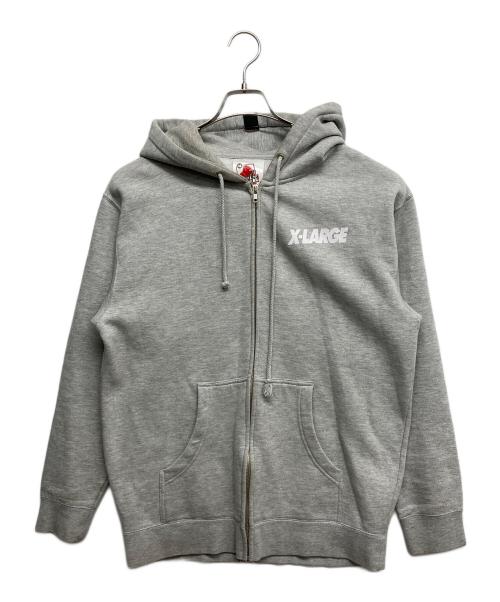 X-LARGE（エクストララージ）X-LARGE (エクストララージ) ジップパーカー グレー サイズ:Mの古着・服飾アイテム