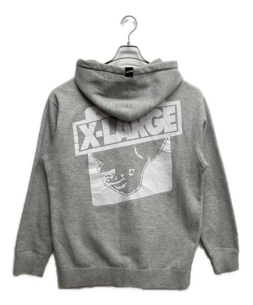 X-LARGE（エクストララージ）X-LARGE (エクストララージ) ジップパーカー グレー サイズ:Mの古着・服飾アイテム